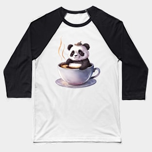 Cute Panda in a Coffee Mug Baseball T-Shirt